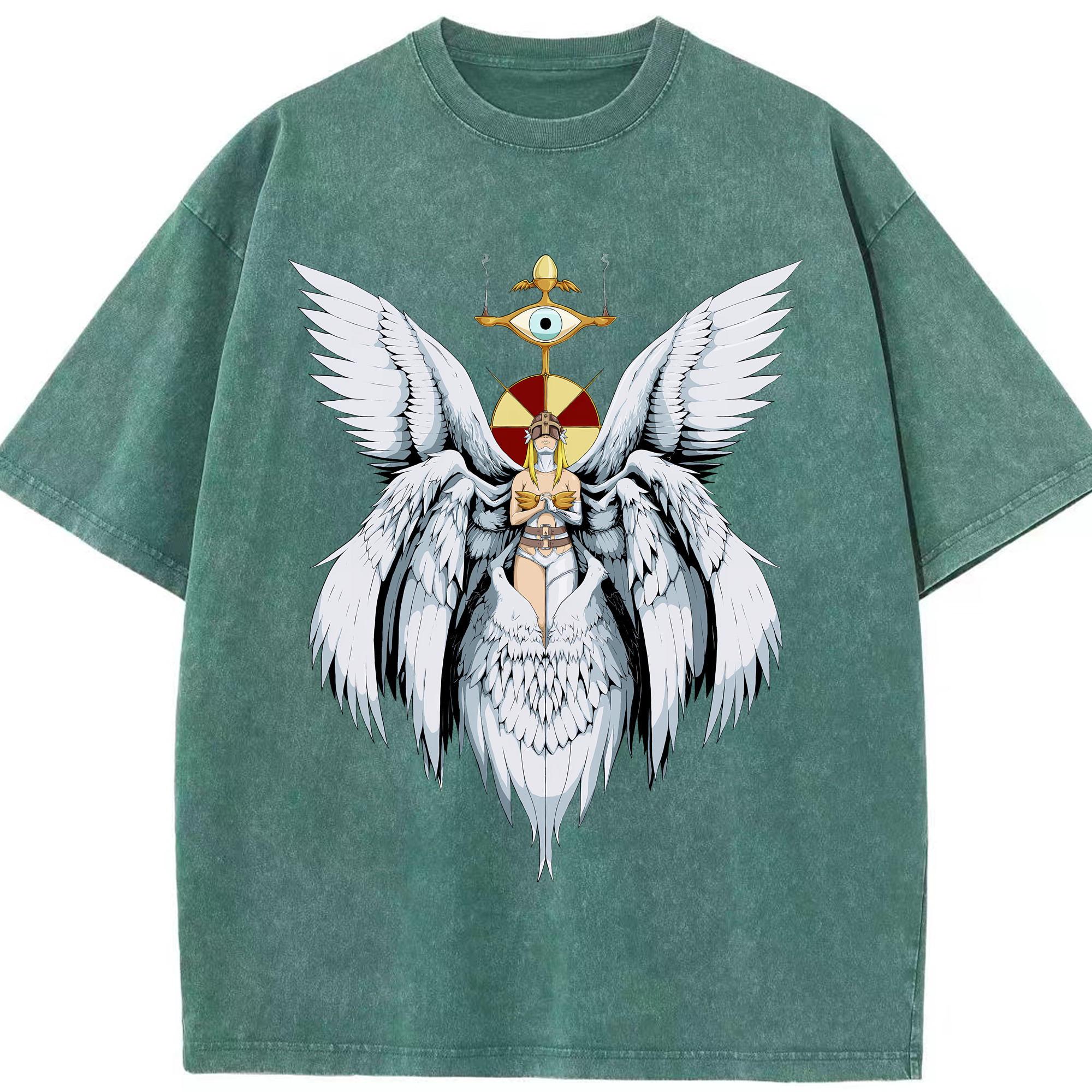 （画像用） Digimon デジタルモンスター/デジモン 綿100% ヴィンテージ風 半袖Tシャツ（フロントプリント）